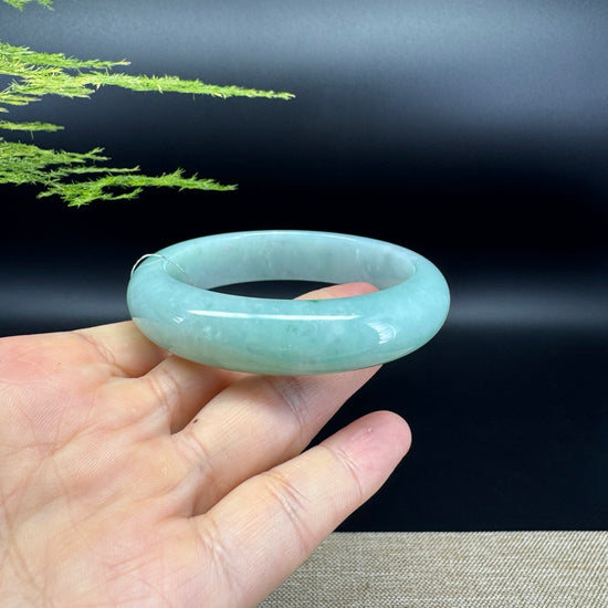 Genuine Burmese Green Jade Jadeite Bangle Bracelet ( 58.2mm )