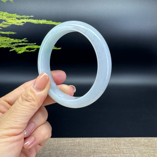 Genuine Burmese Green Jadeite Jade Bangle Bracelet (58.8mm)