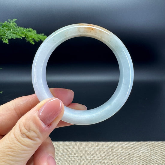 Genuine Burmese Lavender Green Jade Jadeite Bangle Bracelet ( 54mm )