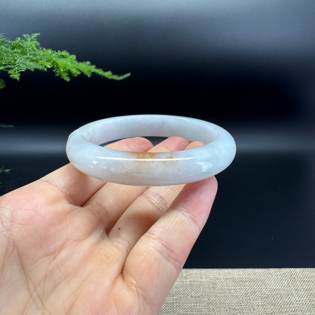 Genuine Burmese Green Jade Jadeite Bangle Bracelet ( 58.5mm )