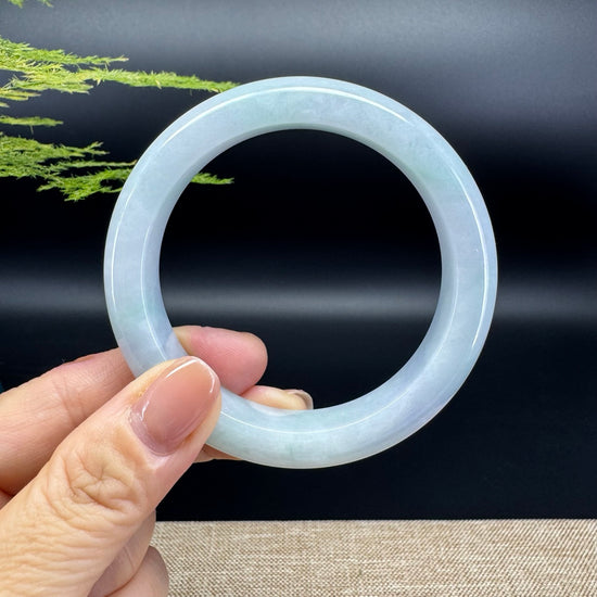 Genuine Burmese lavender Green Jadeite Jade Bangle Bracelet ( 58.3mm)