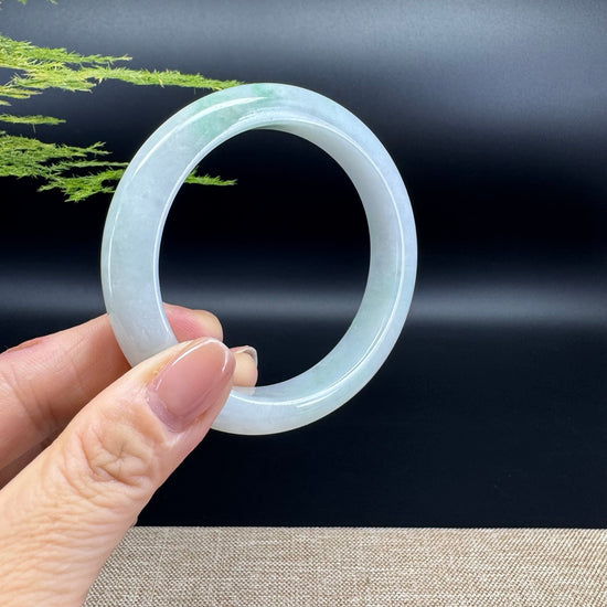 Genuine Burmese Green Jade Jadeite Bangle Bracelet ( 58.9mm )