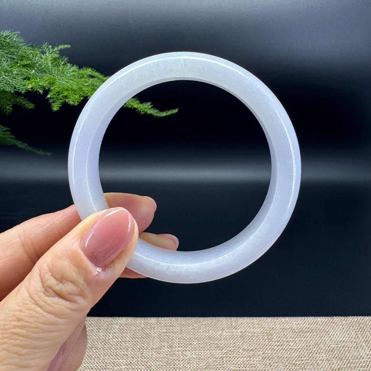 Genuine Burmese Lavender Jade Jadeite Bangle Bracelet (56mm)