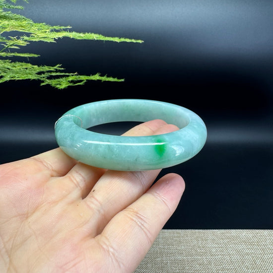 Genuine Burmese Green Jade Jadeite Bangle Bracelet ( 59.1mm )