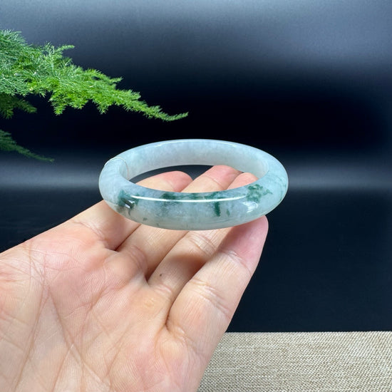 Genuine Burmese Green Jade Jadeite Bangle Bracelet ( 57.5mm )