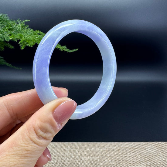 Genuine Burmese Lavender Jade Jadeite Bangle Bracelet (59.5mm)