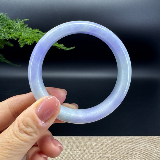 Genuine Burmese Lavender Jade Jadeite Bangle Bracelet (59.5mm)