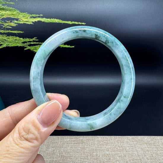 Genuine Burmese Green Jade Jadeite Bangle Bracelet ( 59.5mm )