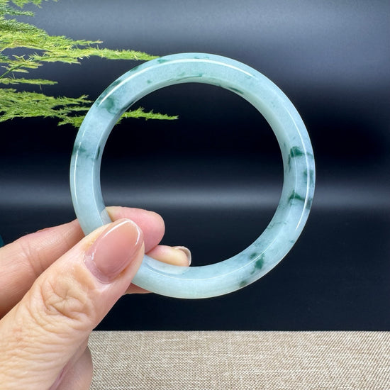 Genuine Burmese Green Jade Jadeite Bangle Bracelet ( 59.6mm )