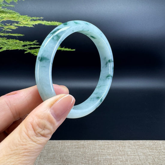 Genuine Burmese Green Jade Jadeite Bangle Bracelet ( 59.6mm )