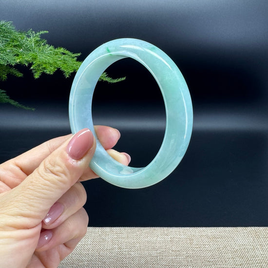 Genuine Burmese Green Jade Jadeite Bangle Bracelet ( 59.1mm )