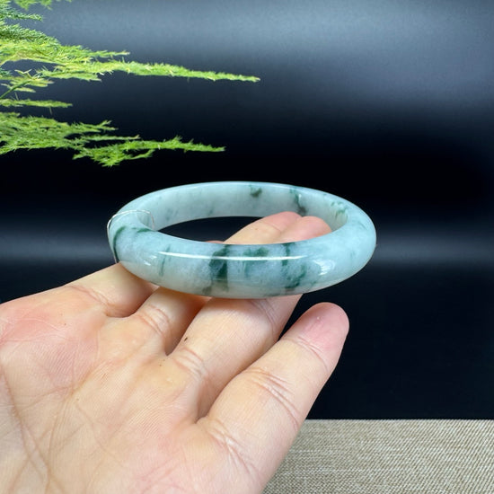 Genuine Burmese Green Jade Jadeite Bangle Bracelet ( 59.6mm )
