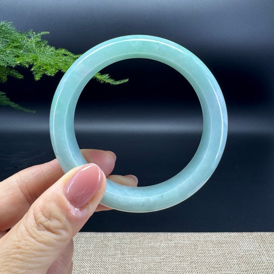 Genuine Burmese Green Jade Jadeite Bangle Bracelet ( 59.1mm )