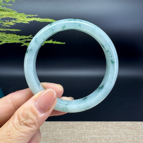 Genuine Burmese Green Jade Jadeite Bangle Bracelet ( 59.6mm )