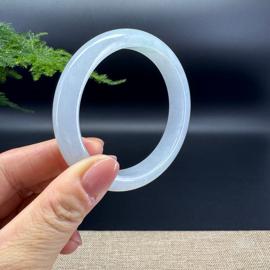 Genuine Burmese Light Lavender Jade Jadeite Bangle Bracelet (61mm)