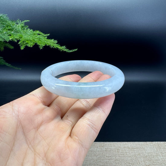 Genuine Burmese Light Lavender Jade Jadeite Bangle Bracelet (61mm)