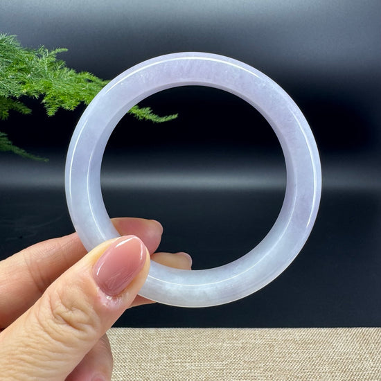 Genuine Burmese Lavender Jade Jadeite Bangle Bracelet (60.7mm)