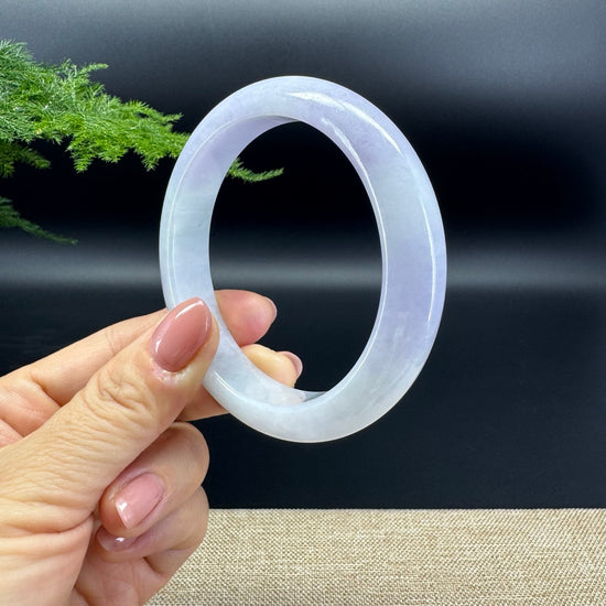 Genuine Burmese Lavender Jade Jadeite Bangle Bracelet (60.7mm)