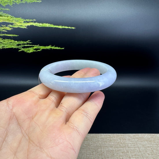 Genuine Burmese Lavender  Jade Jadeite Bangle Bracelet ( 59.3mm )