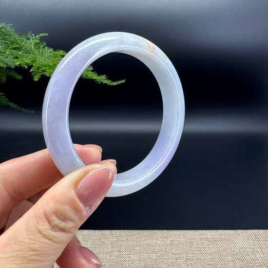Genuine Burmese Lavender Jade Jadeite Bangle Bracelet (61mm)