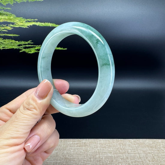 Genuine Burmese Green Jade Jadeite Bangle Bracelet ( 59.3mm )
