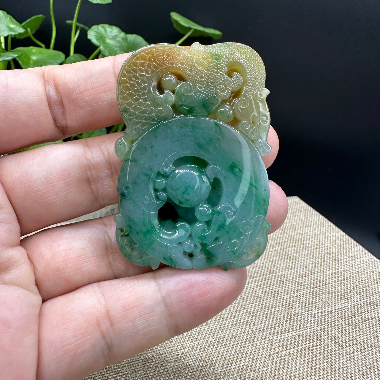 Green Jade Dragon Pendant | Dragon Vibe