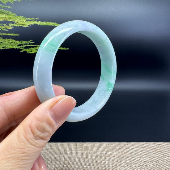 Genuine Burmese Green Jade Jadeite Bangle Bracelet ( 59.8mm )