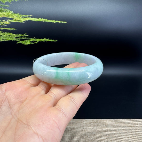 Genuine Burmese Green Jade Jadeite Bangle Bracelet ( 59.8mm )