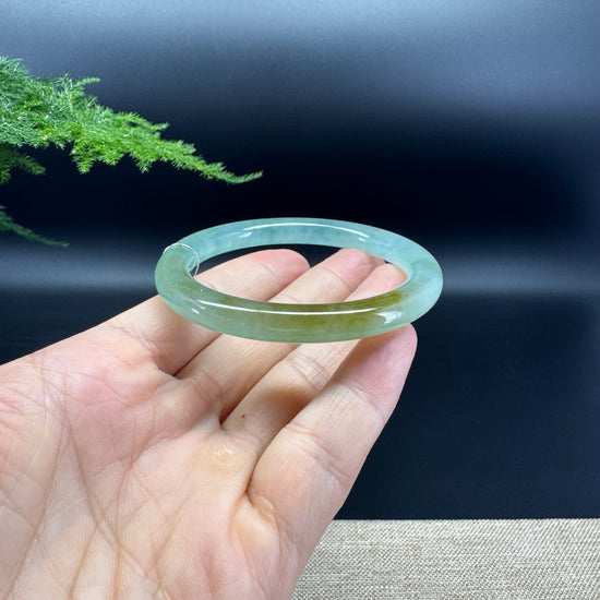 Genuine Burmese Yellow Green Jade Jadeite Bangle Bracelet (53.8mm)
