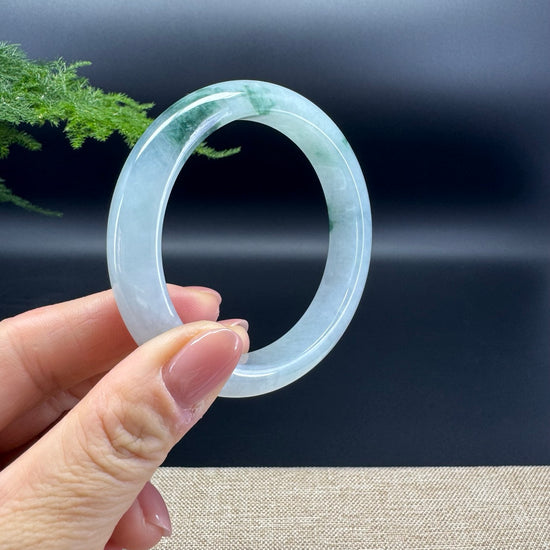 Genuine Burmese Green Jade Jadeite Bangle Bracelet ( 58.3mm )