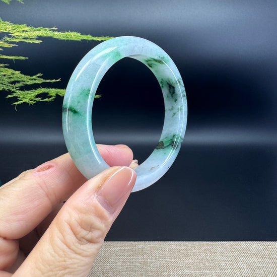 Genuine Burmese Green Jade Jadeite Bangle Bracelet ( 52.5mm )