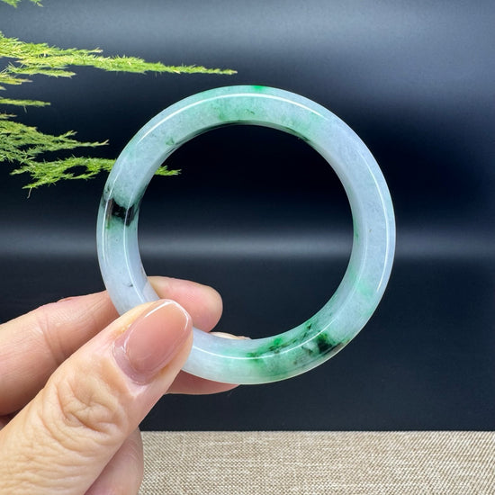 Genuine Burmese Green Jade Jadeite Bangle Bracelet ( 52.5mm )
