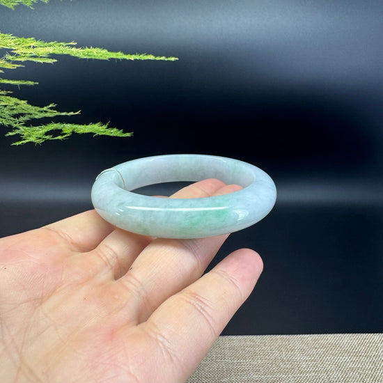 Genuine Burmese Green Jade Jadeite Bangle Bracelet ( 52.7mm )