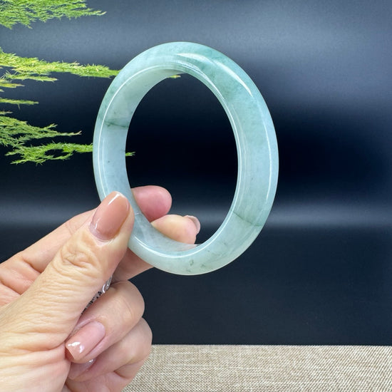 Genuine Burmese Green Jade Jadeite Bangle Bracelet ( 59.3mm )