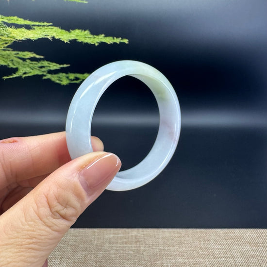 Genuine Burmese Yellow Green Jade Jadeite Bangle Bracelet ( 52.7*48.4mm )