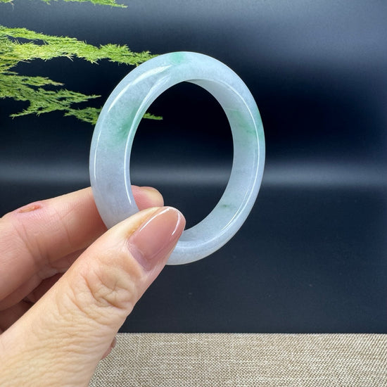 Genuine Burmese Icy Green Jade Jadeite Bangle Bracelet ( 51.6mm )
