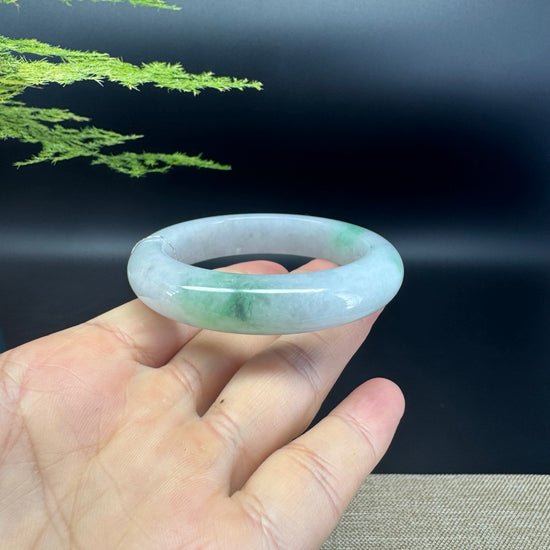 Genuine Burmese Icy Green Jade Jadeite Bangle Bracelet ( 51.6mm )