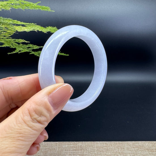Genuine Burmese Icy Lavender Jade Jadeite Bangle Bracelet (52.3mm)