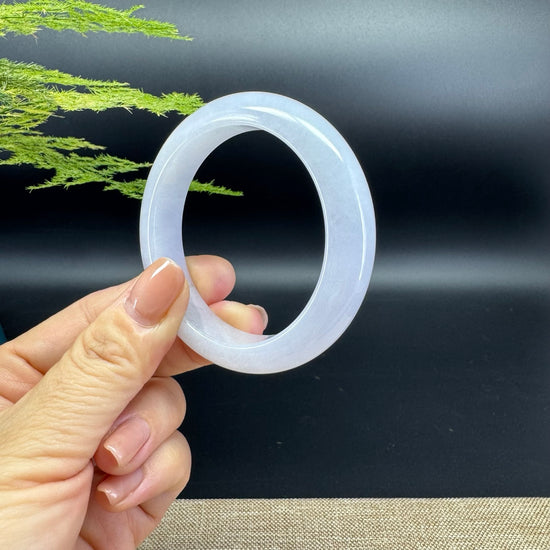 Genuine Burmese Icy Lavender Jade Jadeite Bangle Bracelet (52.3mm)