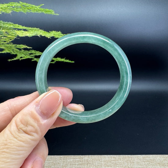 Genuine Burmese Green Jade Jadeite Bangle Bracelet ( 52.1*48.5mm )