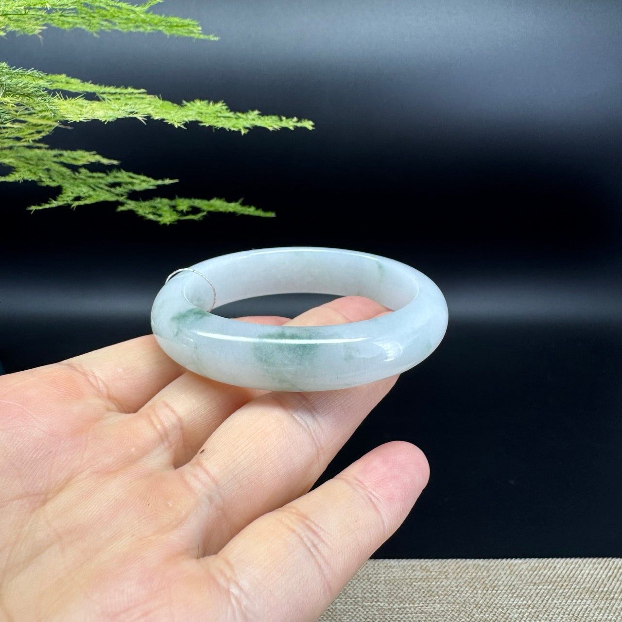 Genuine Burmese Green Jade Jadeite Bangle Bracelet ( 51.2*45.3mm )
