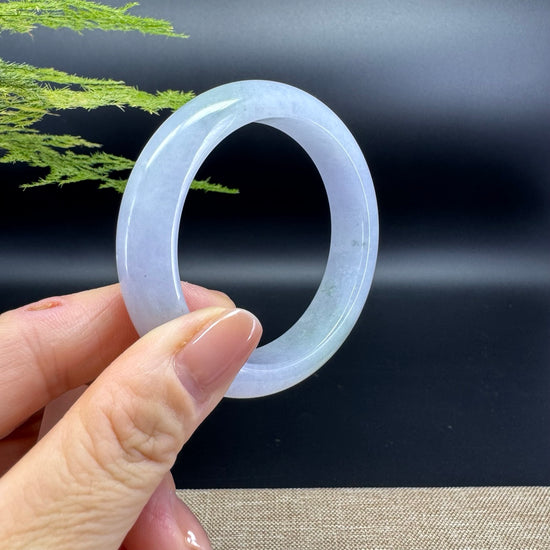 Genuine Burmese Icy Green Jadeite Jade Bangle Bracelet ( 52.5mm )