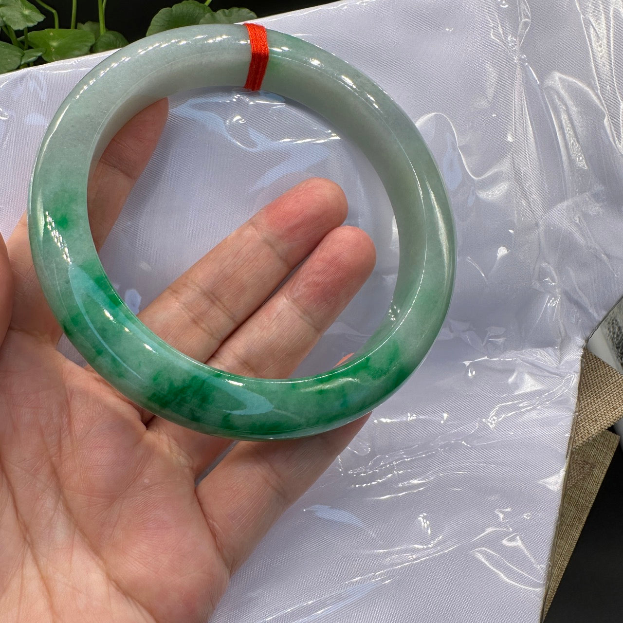 Genuine Burmese High-end Jade Jadeite Bangle Bracelet ( 80.7mm )( Collectibles )