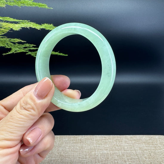 Genuine Burmese Green Jade Jadeite Bangle Bracelet (53.3mm)