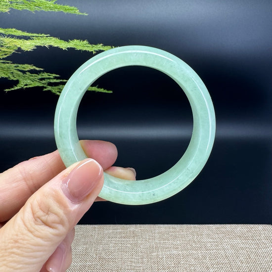 Genuine Burmese Green Jade Jadeite Bangle Bracelet (53.3mm)