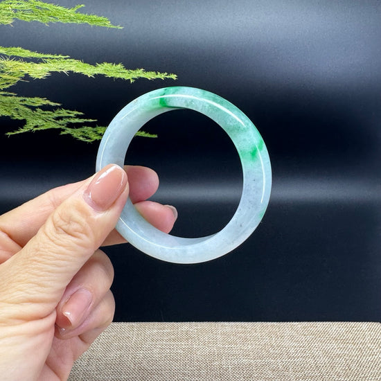 Genuine Burmese Green Jade Jadeite Bangle Bracelet ( 53.6*48mm )