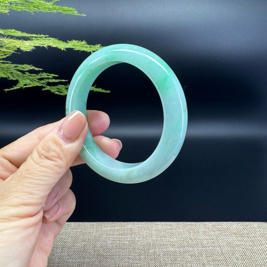 Genuine Burmese Green Jade Jadeite Bangle Bracelet ( 53.5mm )