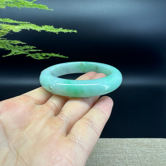 Genuine Burmese Green Jade Jadeite Bangle Bracelet ( 53.5mm )