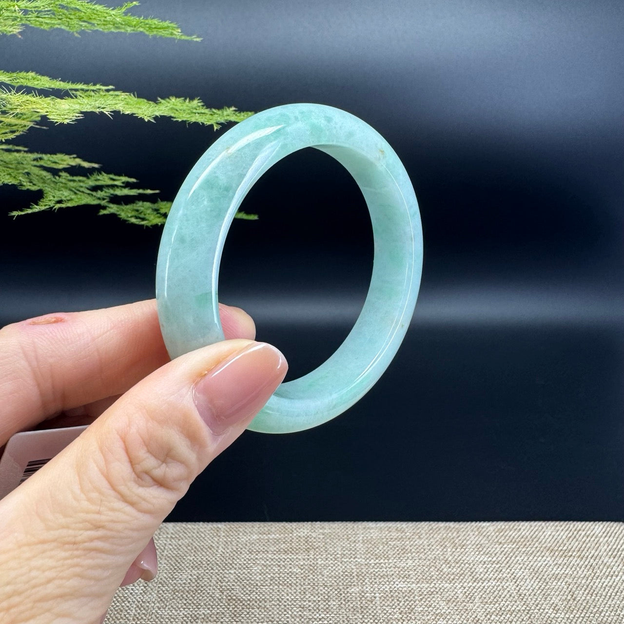 Genuine Burmese  Green Jade Jadeite Bangle Bracelet ( 53mm )