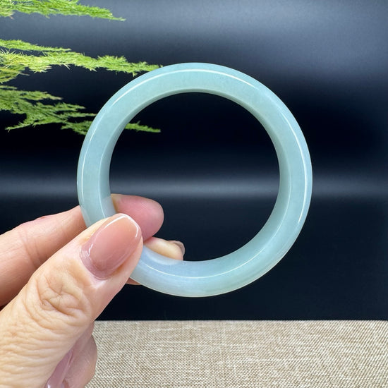 Genuine Burmese Green Jade Jadeite Bangle Bracelet ( 53.7mm )